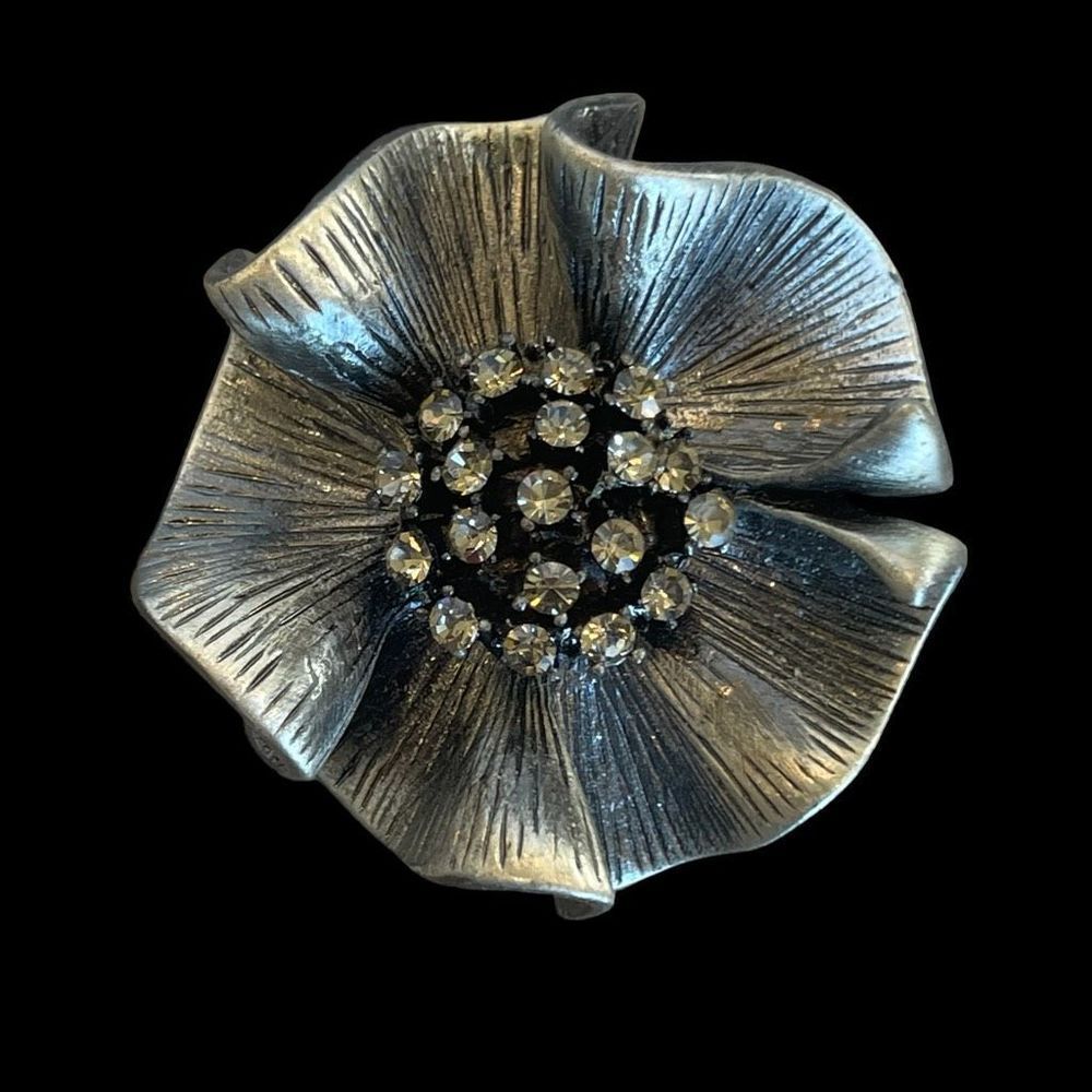 Premier Designs Camille Pendant Pin Brooch Rhinestones